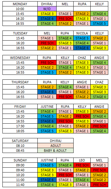 Seahorse Swimming Autumn 2025 Schedule Seahorse Swimming Autumn 2025 Schedule